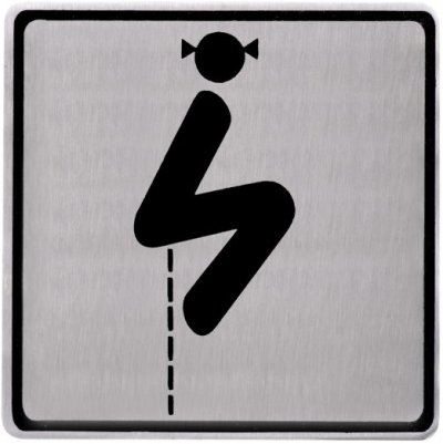 EM-005 ป้ายห้องน้ำหญิง ขนาด 125 x 125 มม. 