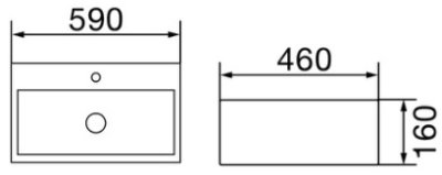 RB955-WBTTR-485A อ่างล้างหน้า แบบวางบนเคาน์เตอร์ รุ่น KANT