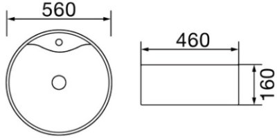 RB955-WBTTC-8801 อ่างล้างหน้า แบบวางบนเคาน์เตอร์ รุ่น GEMME