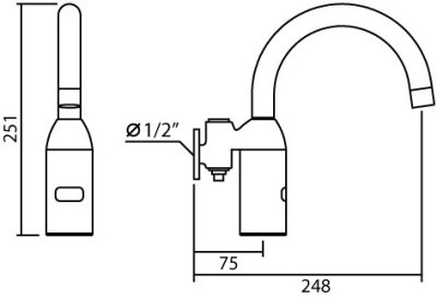 MF-118 ก๊อกอ่างล้างหน้า แบบเซ็นเซอร์