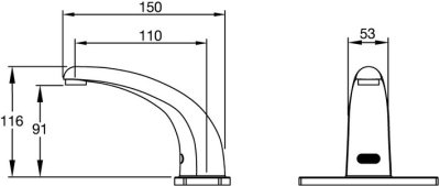 AF-520 AC ก๊อกอ่างล้างหน้า แบบเซ็นเซอร์
