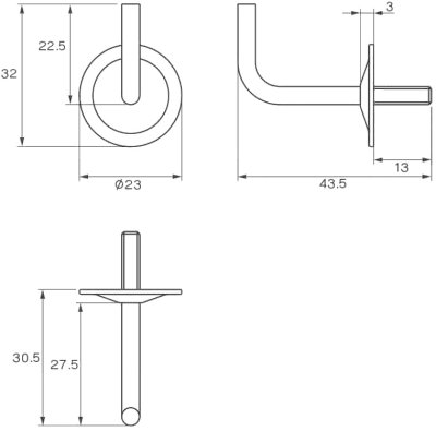 H-503 ขอแขวนถุงผ้าอนามัย แบบสแตนเลส
