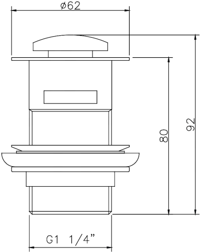 PWD-002 สะดืออ่างล้างหน้า แบบกด