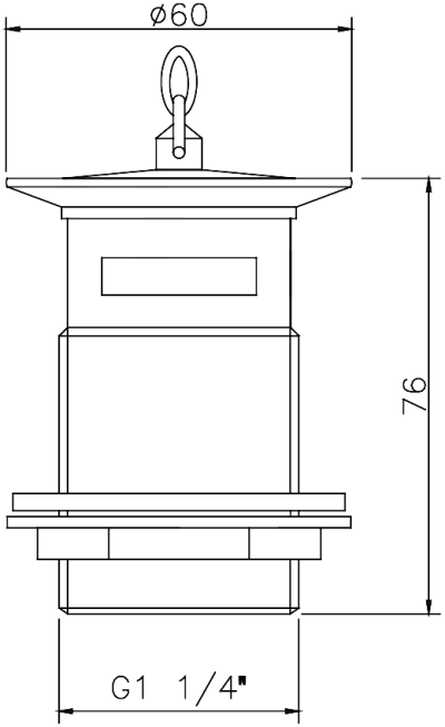 PWD-009 สะดืออ่างล้างหน้า แบบสายโซ่