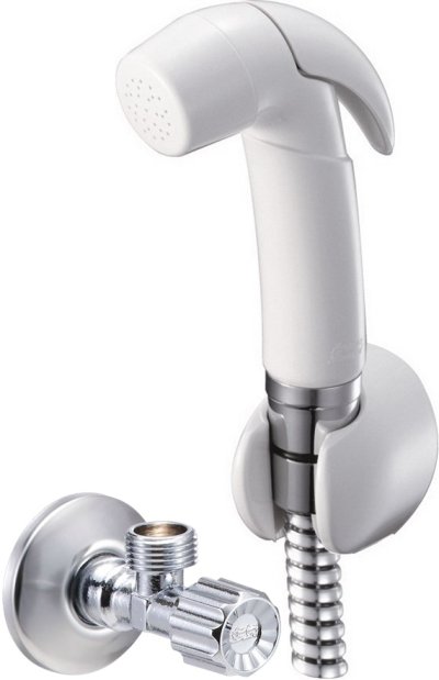 A-4700A-WT สายฉีดชำระ สีขาว +สต็อปวาล์ว 