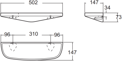 TF-9075-WT หิ้งวางของ รุ่น STANDARD