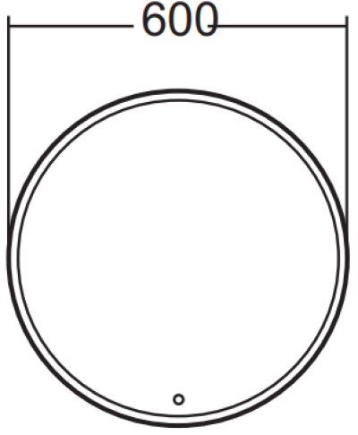 LR-01 กระจกเงา 60 CM. รุ่น RONDO