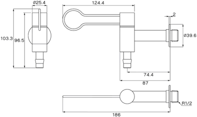 WS-0506 ก๊อกล้างพื้น แบบต่อสายยาง รุ่น NAN