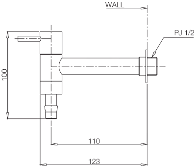 WS-0306L ก๊อกล้างพื้น แบบต่อสายยาง รุ่น WANG