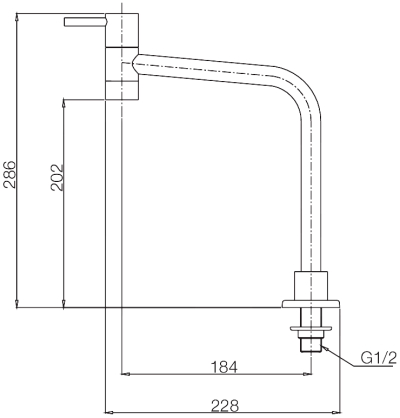 WS-0331 ก๊อกเดี่ยวอ่างล้างจาน แบบติดเคาน์เตอร์ รุ่น WANG