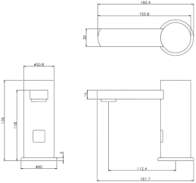 WS-0604 ก๊อกอ่างล้างหน้า ระบบเซ็นเซอร์