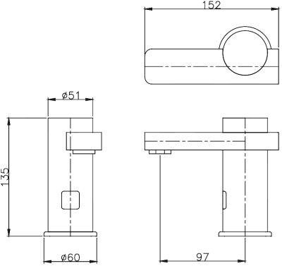 WS-0605 ก๊อกอ่างล้างหน้า ระบบเซ็นเซอร์
