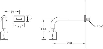 SA 3811.2 T ก๊อกอ่างล้างหน้า แบบเซ็นเซอร์