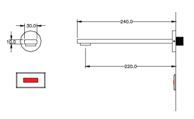 SA 3272 ก๊อกอ่างล้างหน้า แบบเซ็นเซอร์