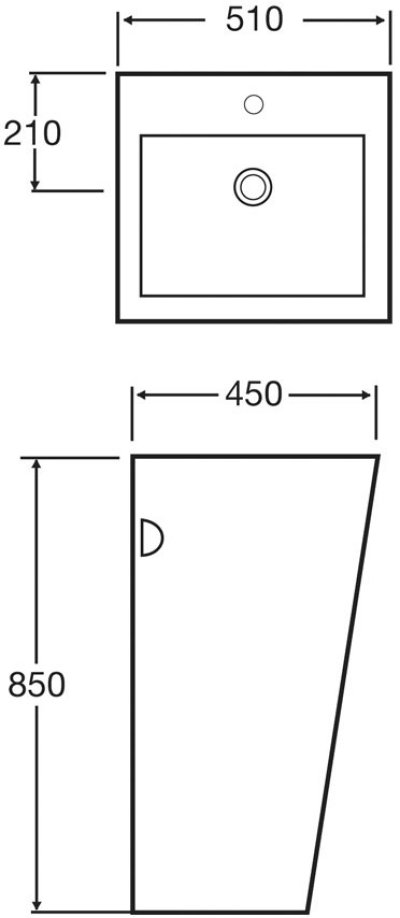 AQ 13841 อ่างล้างหน้า แบบตั้งพื้น รุ่น SQUARO