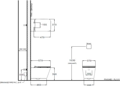 C197627 สุขภัณฑ์ แบบแขวนผนัง รุ่น SIMPLY MODISH