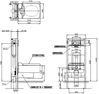 CWT512M สุขภัณฑ์ แบบแขวนผนัง รุ่น RENESSE