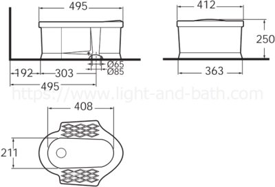 TF-101P-WT สุขภัณฑ์ แบบนั่งยอง มีฐาน รุ่น SQUAT