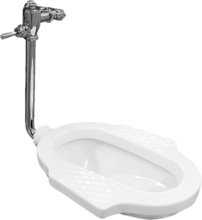 630F-WT สุขภัณฑ์ แบบนั่งยอง ใช้ฟลัชาวาล์