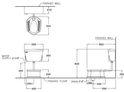 C203 สุขภัณฑ์ แบบนั่งยอง+ถังพักน้ำ