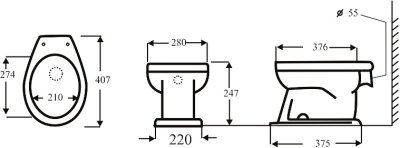 7350F-WT สุขภัณฑ์ แบบฟลัชวาล์ว***สำหรับเด็ก