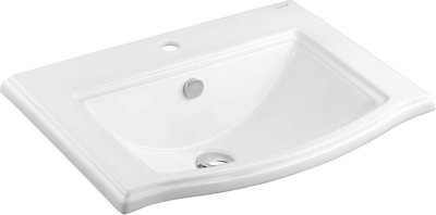 C05897 อ่างล้างหน้า แบบฝังบนเคาน์เตอร์ รุ่น CLASSIQUE (เจาะ 3 รู ก๊อก)