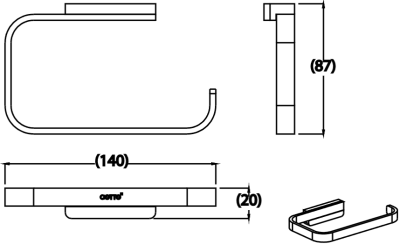 CT0332#GG(HM) ที่ใส่กระดาษชำระ(สีเทาด้าน) รุ่น AVA