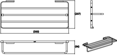 CT0334#GG(HM) ชั้นวางผ้า(สีเทาด้าน) รุ่น AVA