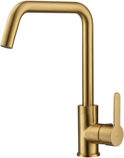 CT1297A#BGR ก๊อกอ่างซิงค์ก้านโยกทรงJ สีทองด้าน