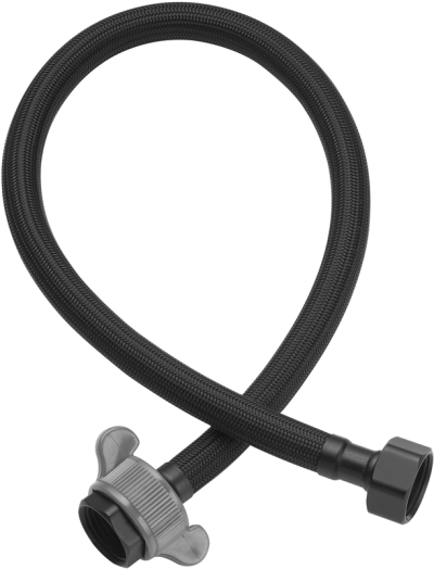 Z4105#BL(HM) สายน้ำดีอ่างล้างหน้าไนล่อนถัก 20 นิ้ว สีดำ