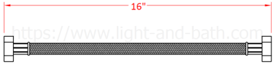 F7800-CHADY16ST FLEXIBLE SUPPLY HOSE 16 INCH-Stainless