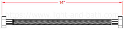 A-800.14-DIY สายน้ำดี อ่างล้างหน้า ขนาด 14 นิ้ว