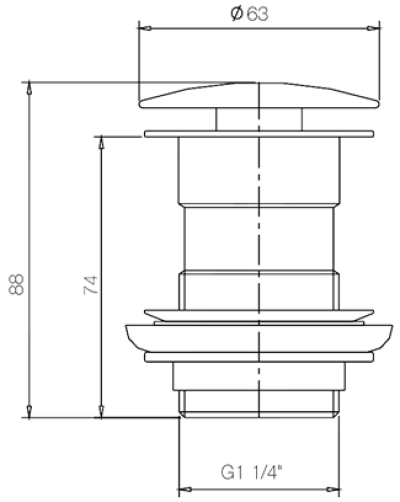 CWT-017 สะดืออ่างล้างหน้า แบบกด