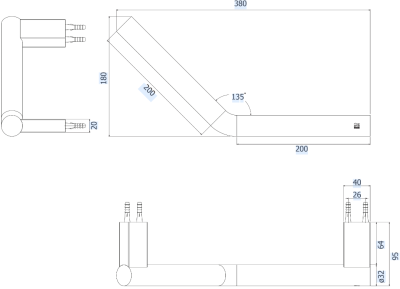  FBVHR-V108AS ราวทรงตัว 135 องศา รุ่น RIVIERA