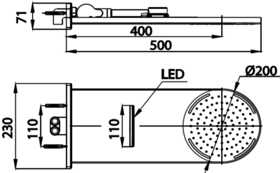 Z23 ฝักบัวพร้อม LED 2 ฟังก์ชั่น