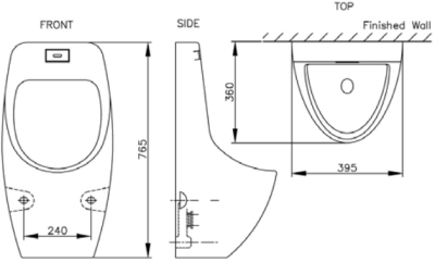 AT-390 โถปัสสาวะชาย แบบเซ็นเซอร์