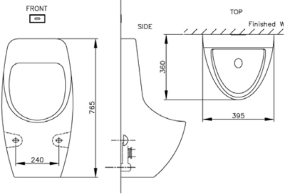 AT-360 โถปัสสาวะชาย แบบเซ็นเซอร์