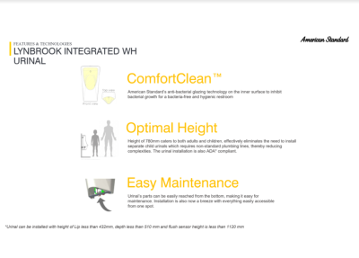 CCAS6519-3110410F0 โถปัสสาวะชาย แบบเซ็นเซอร์ DC