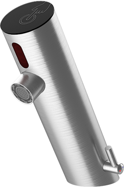 KF-01-035-63 ก๊อกผสมอ่างล้างหน้าอัตโนมัติ พร้อมแป้นเปิดน้ำระบบสัมผัสและปิดน้ำอัตโนมัติภายใน 30 วินาที(ใช้ได้ทั้งแบบไฟฟ้าและแบตเตอรี่)