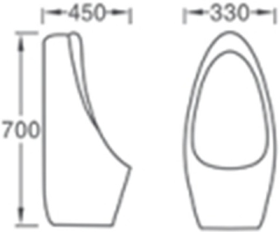 AQ 115511 โถปัสสาวะชาย