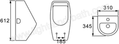 AQ 112525 โถปัสสาวะชาย