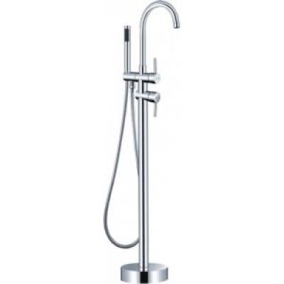 KF-42-771-50 ก๊อกผสมลงอ่างแบบตั้งขึ้นจากพื้น พร้อมฝักบัวสายอ่อน (ทรงกลม)