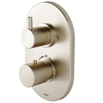 TX473SESN#BBR ก๊อกผสมสำหรับลงอ่างอาบน้ำและยืนอาบ แบบปรับอุณหภูมิคงที่ ชนิดฝังผนัง พร้อมชุดเปลี่ยนทิศทางน้ำ รุ่น EGO II