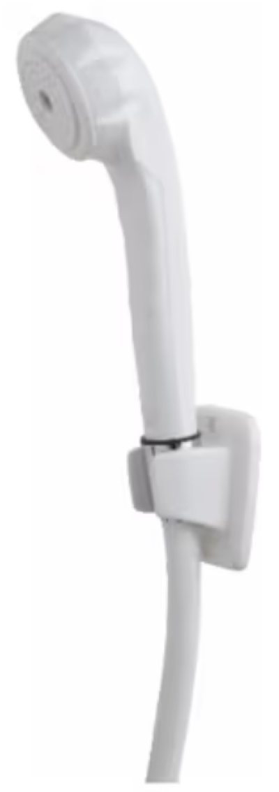 ES05 ชุดฝักบัวอาบน้ำแบบสายอ่อน 1 ระบบ สีขาว