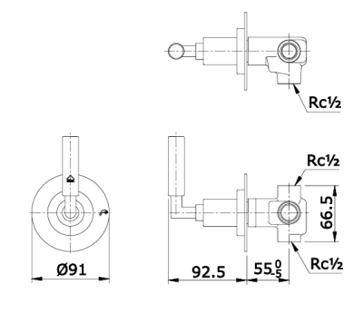 TX453SEL#PFG ชุดเปลี่ยนทิศทางน้ำ (เข้า 1 ออก 2) รุ่น EGO II