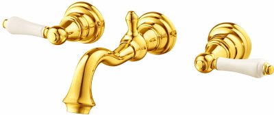 CT2222C42#GR ก๊อกผสมอ่างล้างหน้า แบบติดผนัง เซ็นเตอร์ 8 นิ้ว รุ่น GLAMIS (มือจับ CERAMIC)