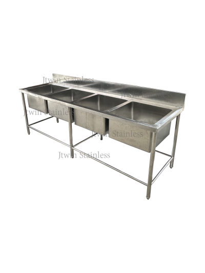 ซิ้งค์สแตนเลส 4 หลุม (เหลี่ยม)