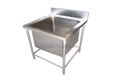 ซิ้งค์สแตนเลส 1 หลุม (เหลี่ยม)