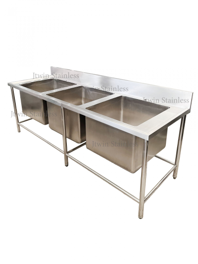 ซิ้งค์สแตนเลส 3 หลุม