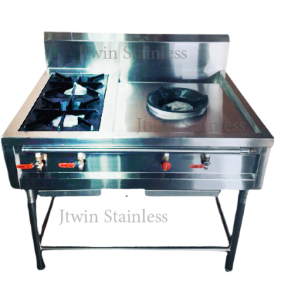 เตาฝรั่ง 1 หัวพร้อมเตาไทย 1 หัว